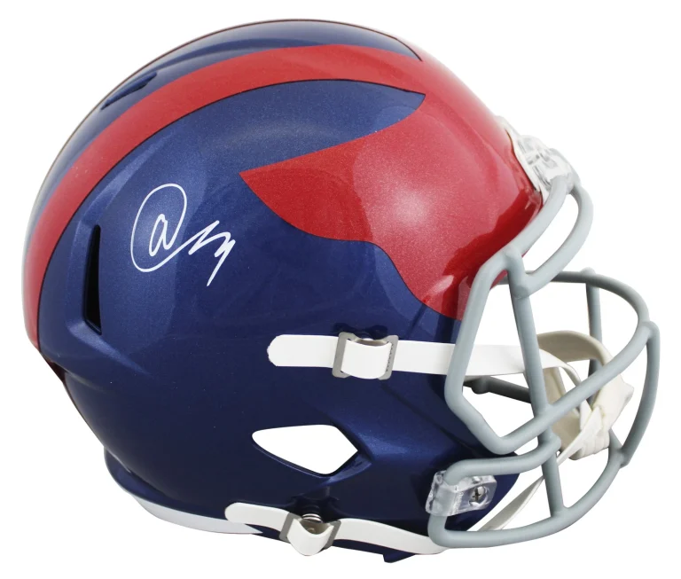 Giants Abdul Carter Signed 2024 On-Field Alt Full Size Speed Rep Helmet BAS Wit