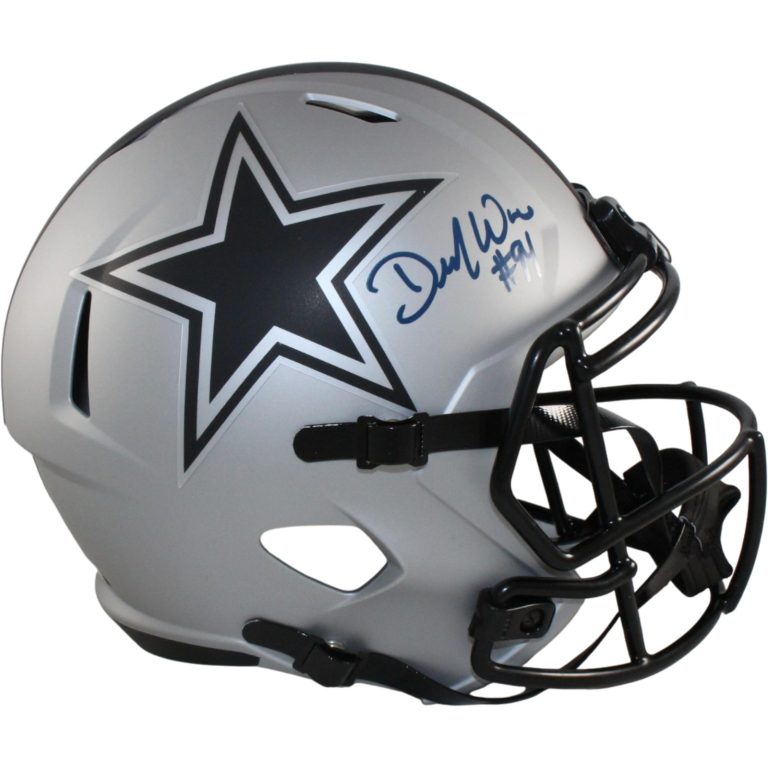 Demarcus Ware Autographed Dallas Cowboys F/S Rave Helmet Beckett Witness 56365
