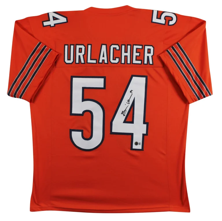 Brian Urlacher Authentic Signed Orange Pro Style Jersey Autographed BAS