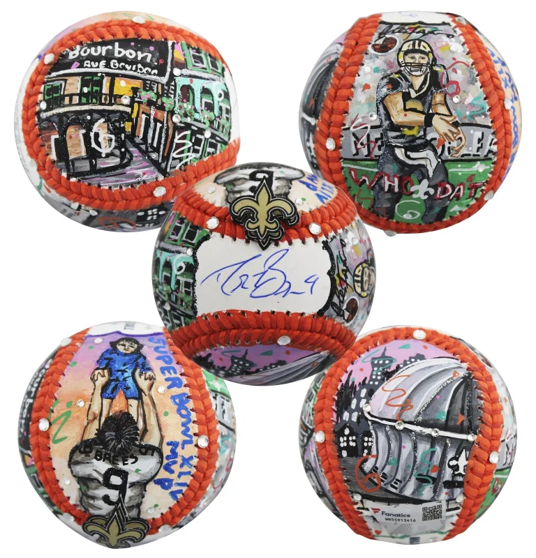 Saints Drew Brees Signed Charles Fazzino Artwork Baseball Fanatics #WN55913416