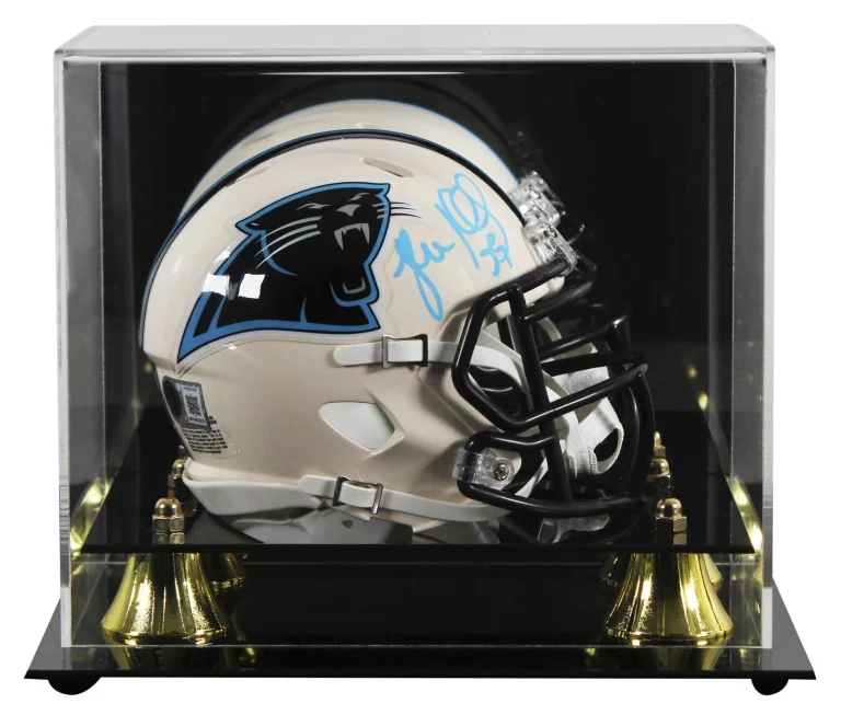 Panthers Luke Kuechly Signed Retro Speed Mini Helmet W/ Case BAS Witnessed