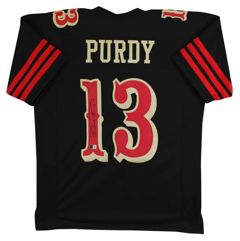 Brock Purdy Authentic Signed Black Alternate Pro Style Jersey BAS Witnessed