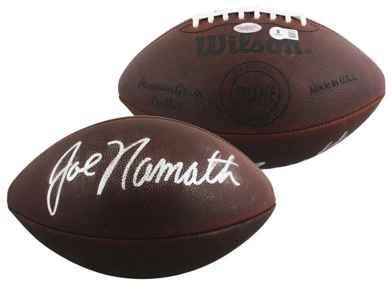 Jets Joe Namath Signed Official Wilson Throwback 