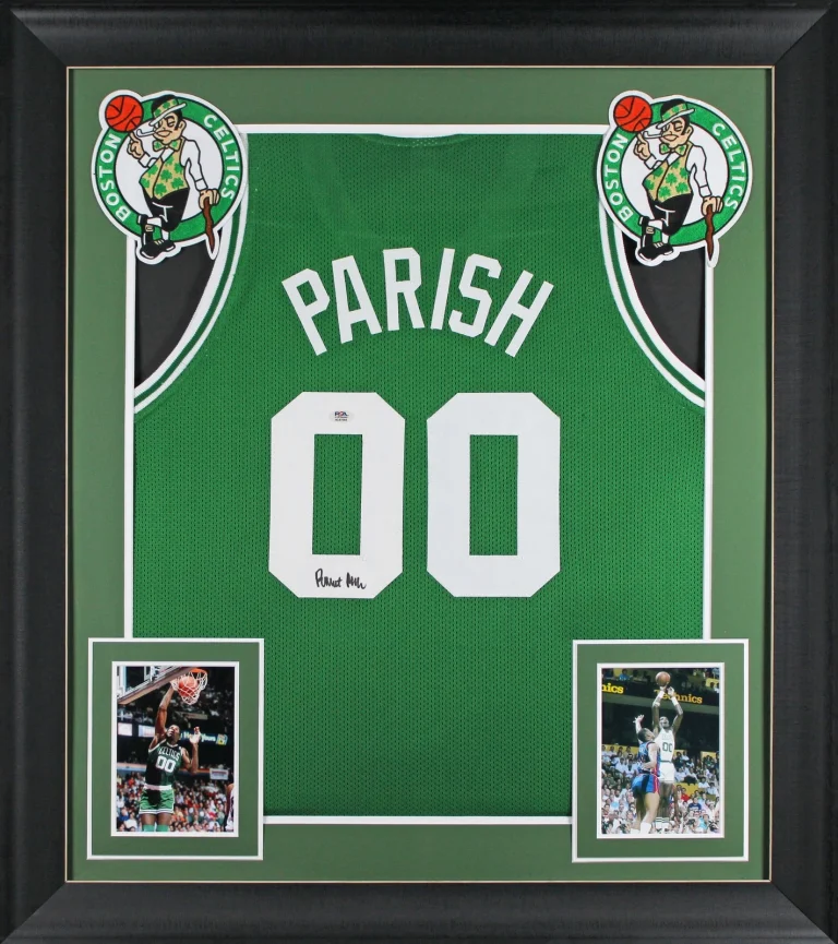 Robert Parish Authentic Signed Green Pro Style Framed Jersey Autographed PSA/DNA