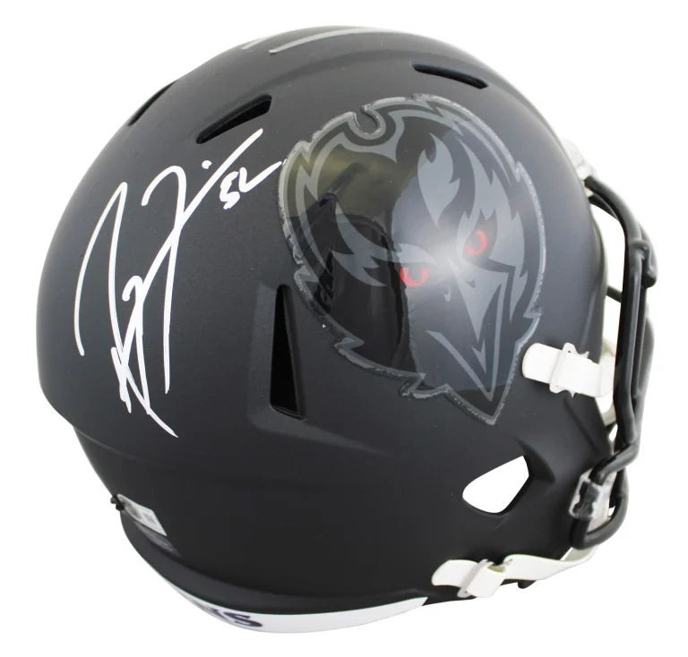 Ravens Ray Lewis Signed 2026 On-Field Alt Full Size Speed Rep Helmet BAS Witness