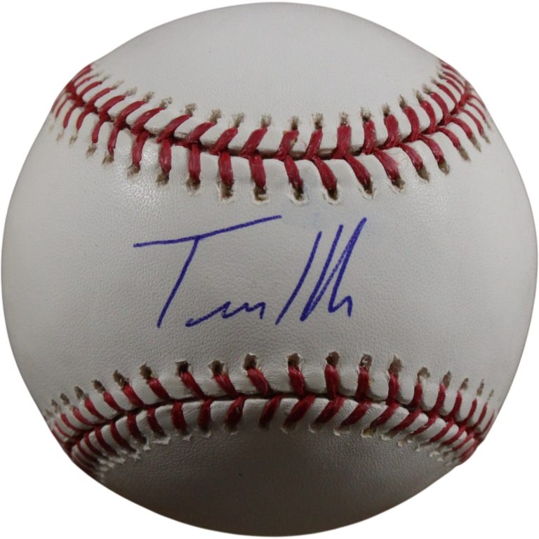 Travis Hafner Autographed/Signed Cleveland Indians OML Baseball Beckett 56498