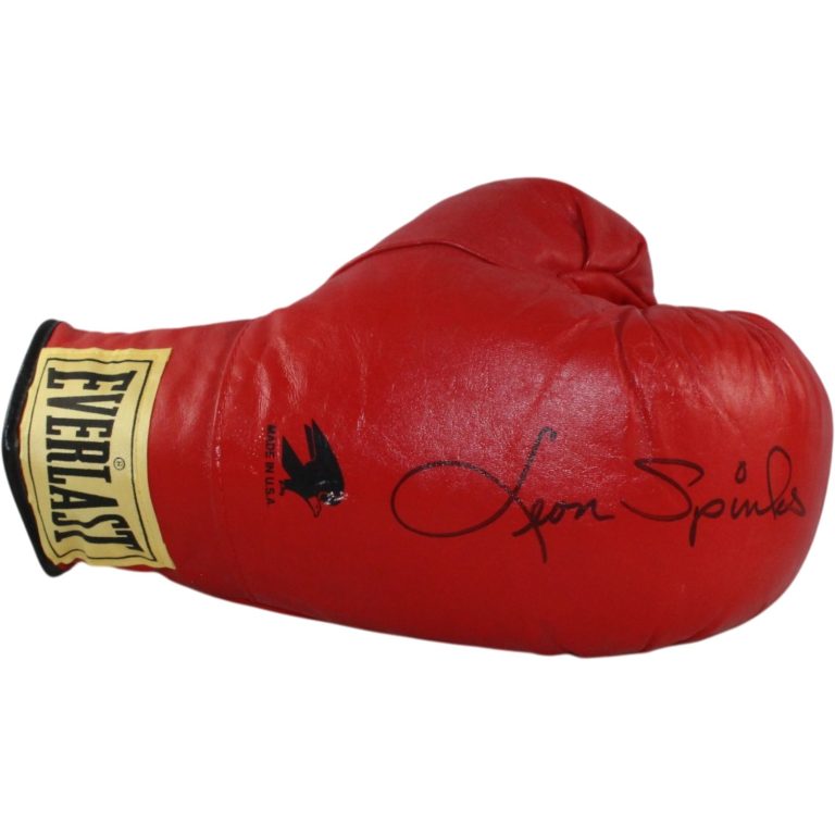 Leon Spinks Autographed/Signed Red Right Hand Glove Beckett 56555