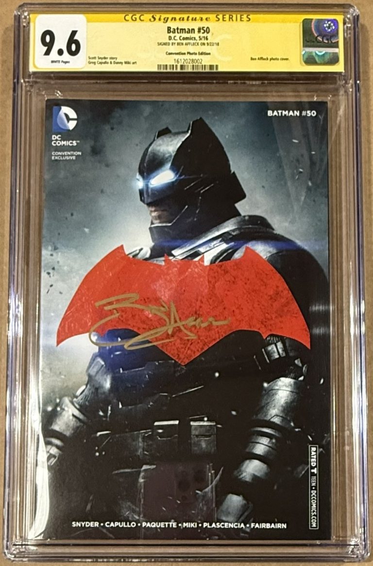 Ben Affleck Autographed Batman NYCC Convention Foil Variant SS #50 CGC 9.6 56602