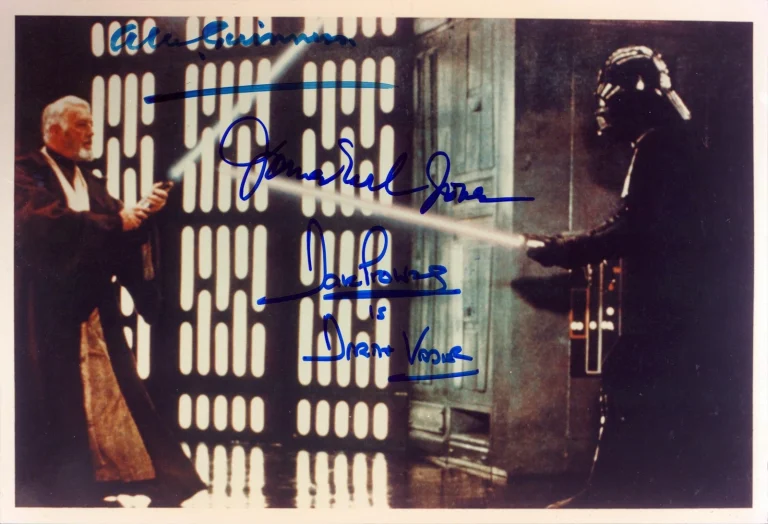 Star Wars (3) Guinness, Jones & Prowse  Signed 7x10.25 Photo BAS #AF01069