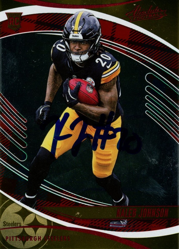 Kaleb Johnson Autographed 2025 Absolute Plaid Green&Red #148 Card Beckett 57014