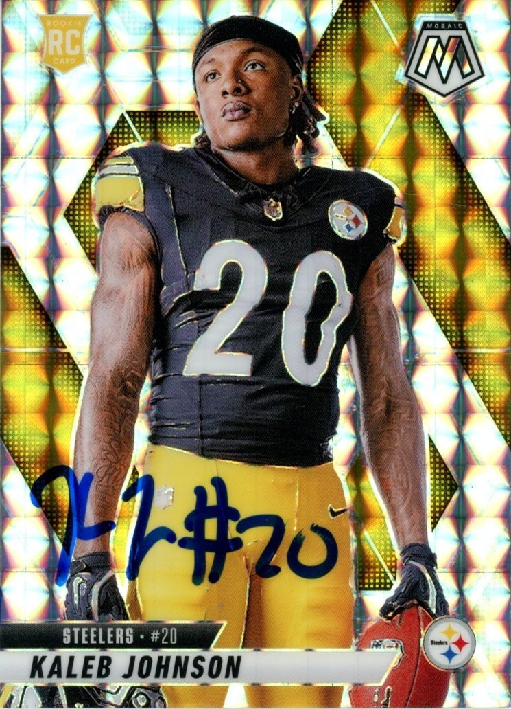 Kaleb Johnson Autographed 2025 Panini Mosaic Silver #289 Card Beckett 57010