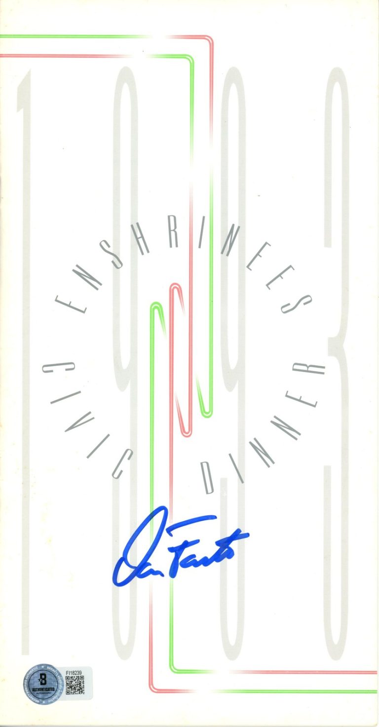 Dan Fouts Signed San Diego Chargers 93 Enshrinees Civic Dinner Program BAS 57203