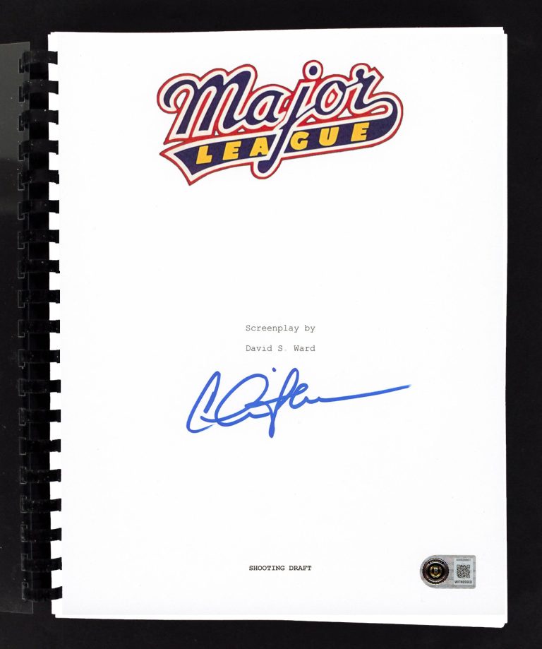 Charlie Sheen Major League Authentic Signed Movie Script Autographed BAS Witness