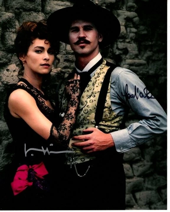 VAL KILMER and JOANNA PACULA Signed 8x10 TOMBSTONE Photograph w/ Hologram COA