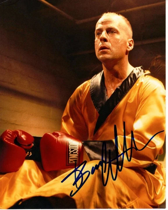 BRUCE WILLIS Signed 8x10 PULP FICTION BUTCH COOLIDGE Photo w/ Hologram COA