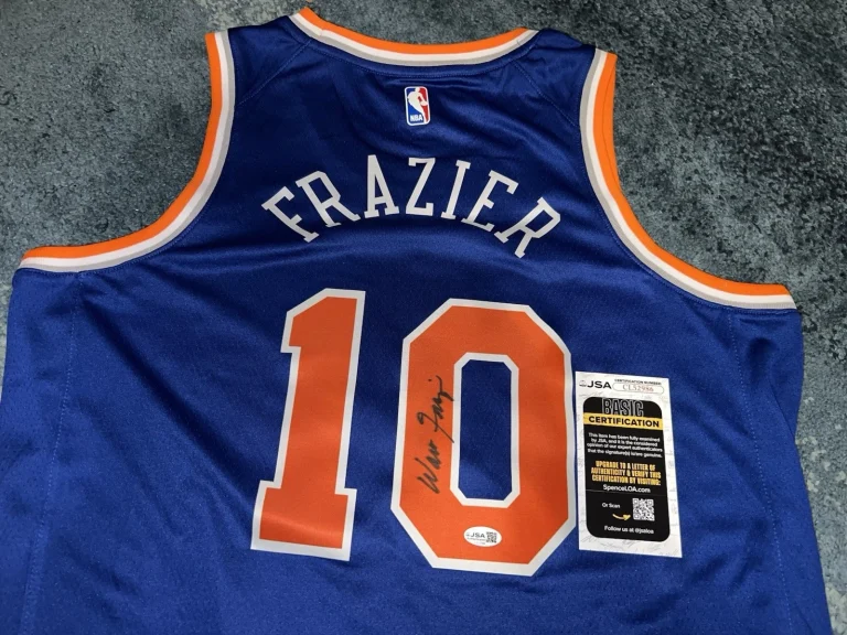 Walt Frazier Signed New York Knicks Jersey Legend Superstar JSA Auth
