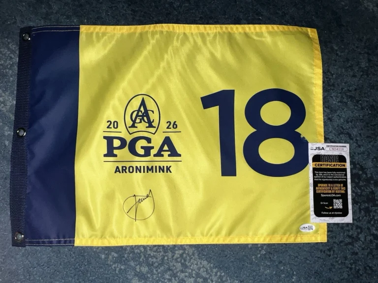 Xander Schauffele Signed Official 2026 PGA Championship Flag Aronimink GC JSA #2