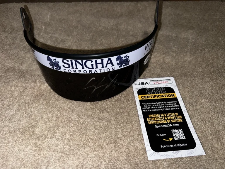 Gabriel Bortoleto Signed 1:1 Full Size Helmet Visor Only Sauber Audi JSA Auth