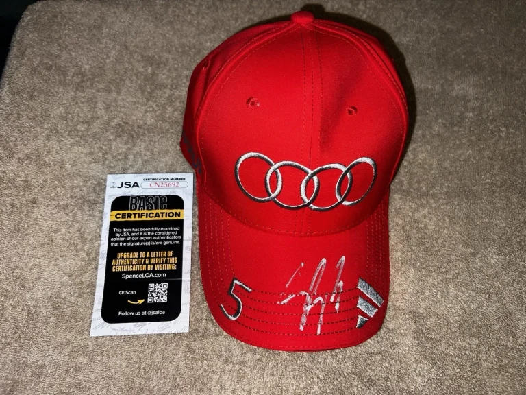 Gabriel Bortoleto Signed Audi #5 Hat Cap Formula 1 Star Brazil JSA Auth #2