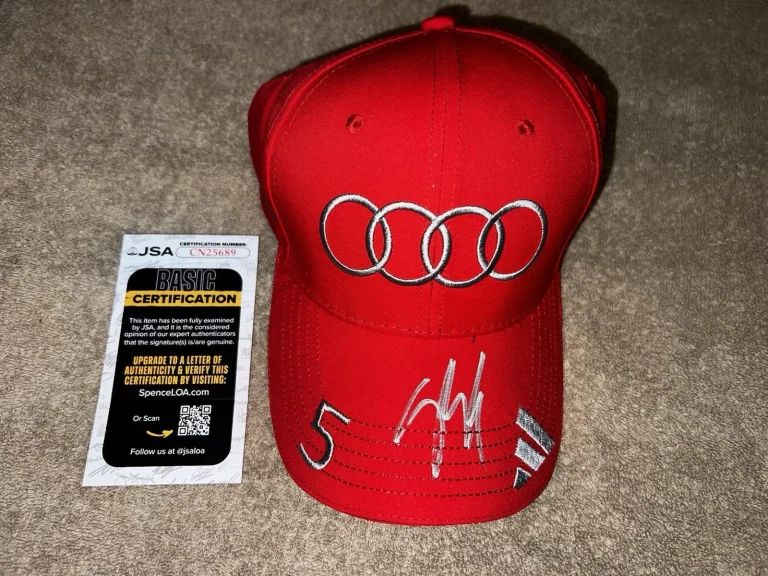 Gabriel Bortoleto Signed Audi #5 Hat Cap Formula 1 Star Brazil JSA Auth #5