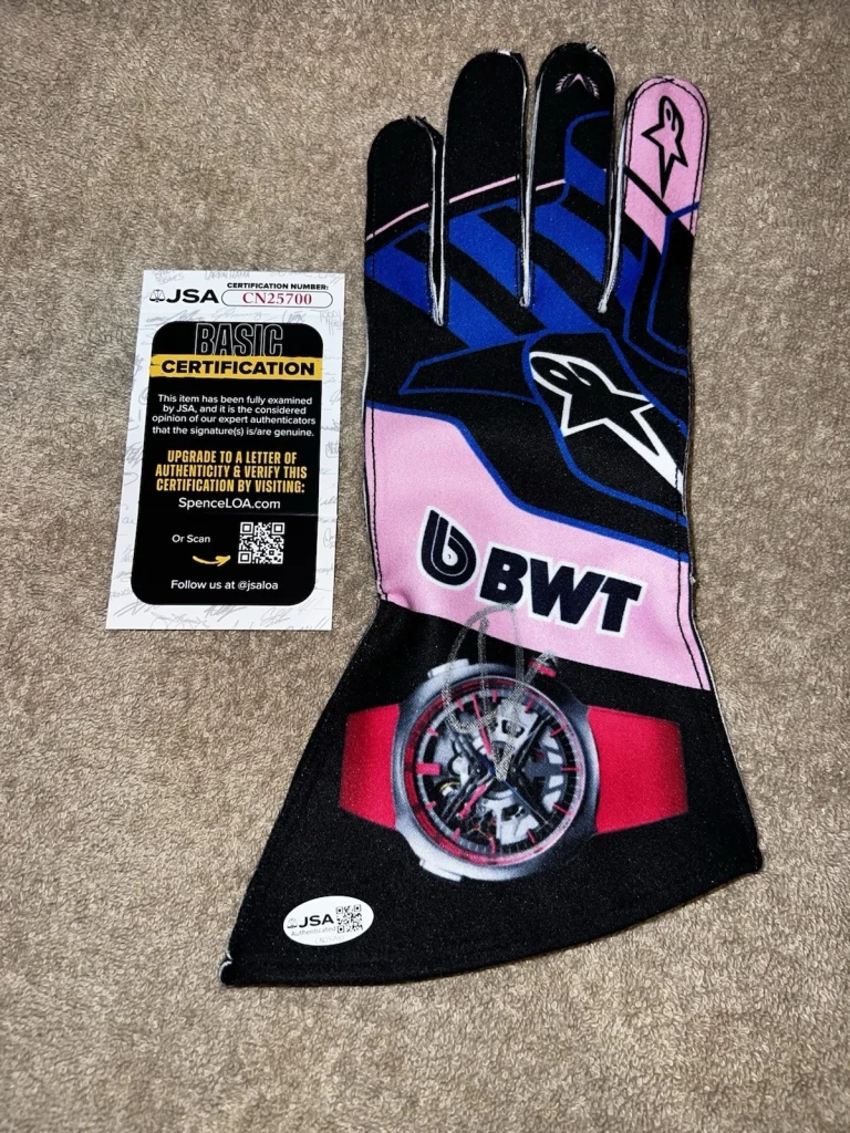 Franco Colapinto Signed Alpine Racing Race Glove Formula 1 Star JSA Auth #2