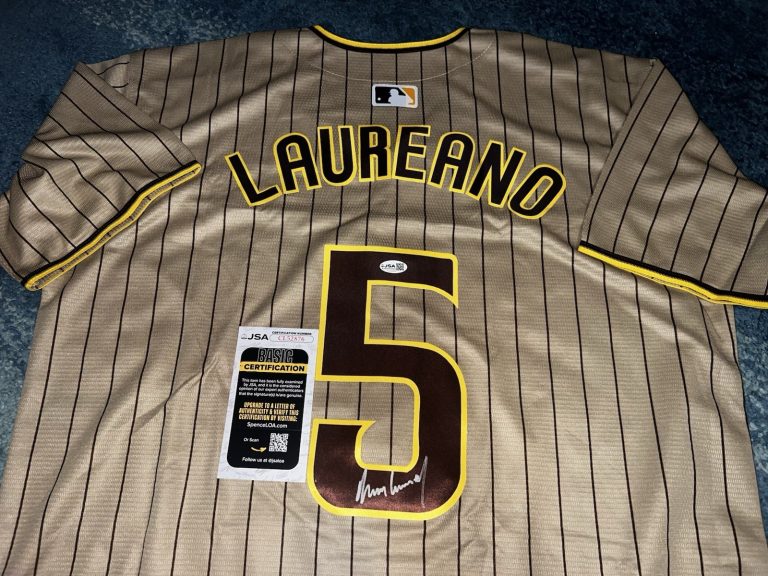 Ramon Laureano Signed San Diego Padres Jersey Star Slugger JSA Auth #3