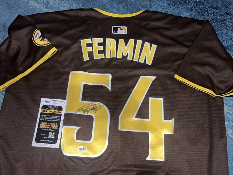 Freddy Fermin Signed San Diego Padres Jersey Star Slugger JSA Auth