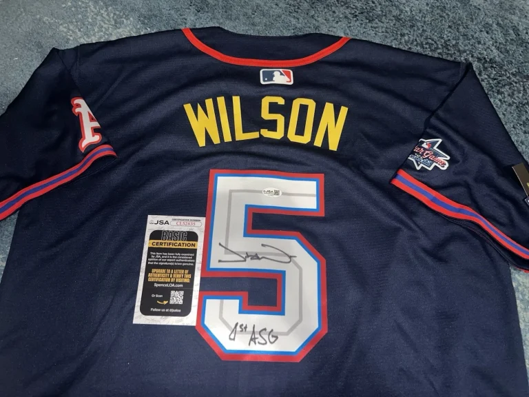 Jacob Wilson Signed 2025 All Star Jersey Superstar Slugger 1st ASG JSA Auth