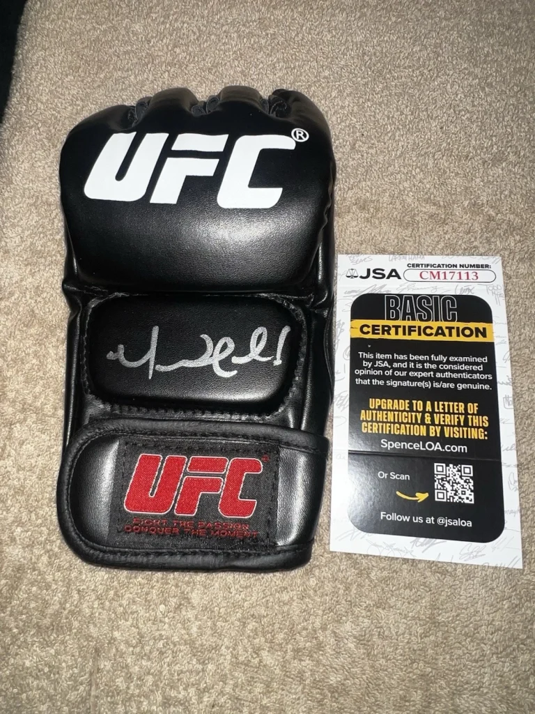 MarQuel Mederos Signed UFC MMA Glove UFC Future Champ JSA Auth