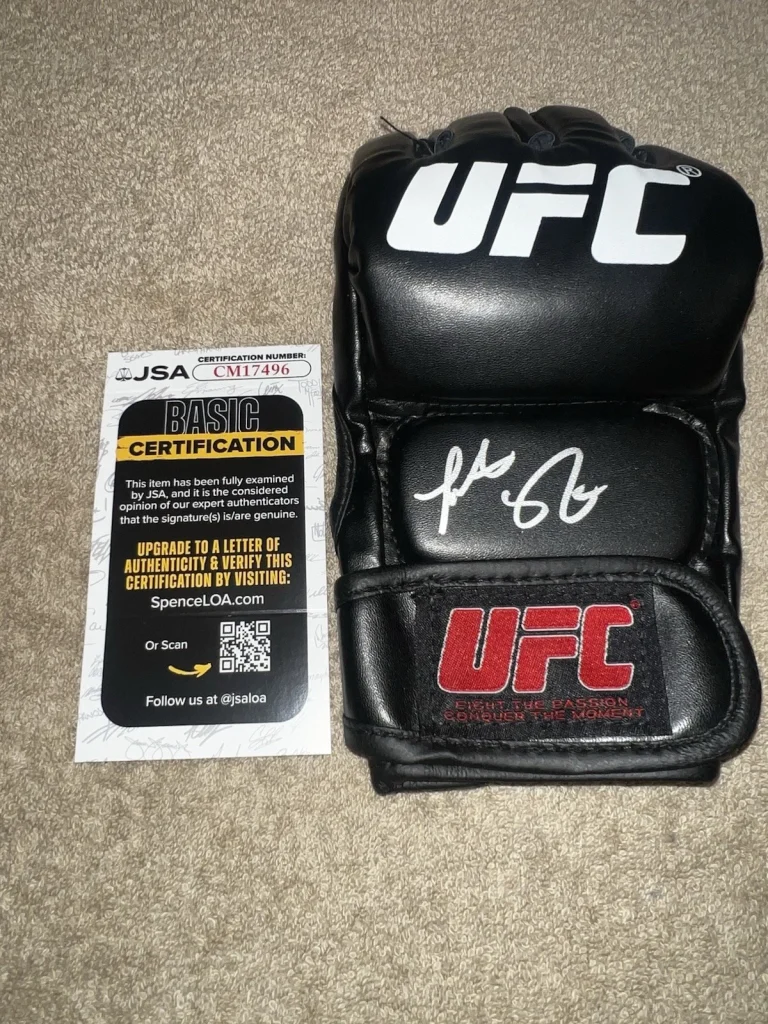Tatiana Suarez Signed UFC MMA Glove UFC Future Champ JSA Auth #2