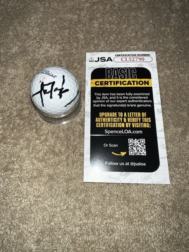 Nick Taylor Signed Official Titleist Golf Ball PGA Legend JSA Cert