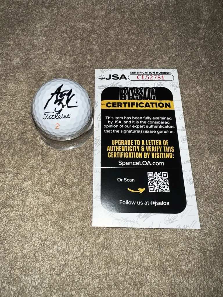 Akshay Bhatia Signed Official Titleist Golf Ball PGA Legend JSA Cert