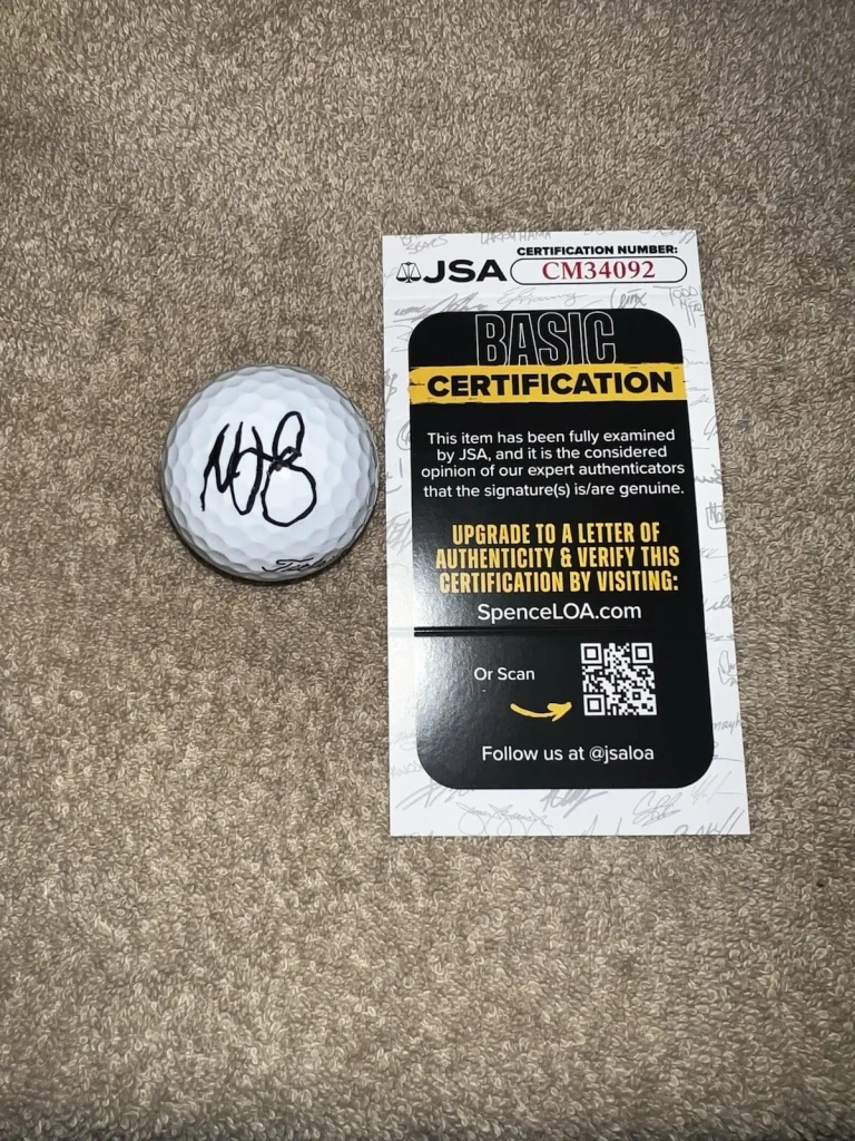 Nicolai Hojgaard Signed Official Titleist Golf Ball PGA Legend JSA Cert #2