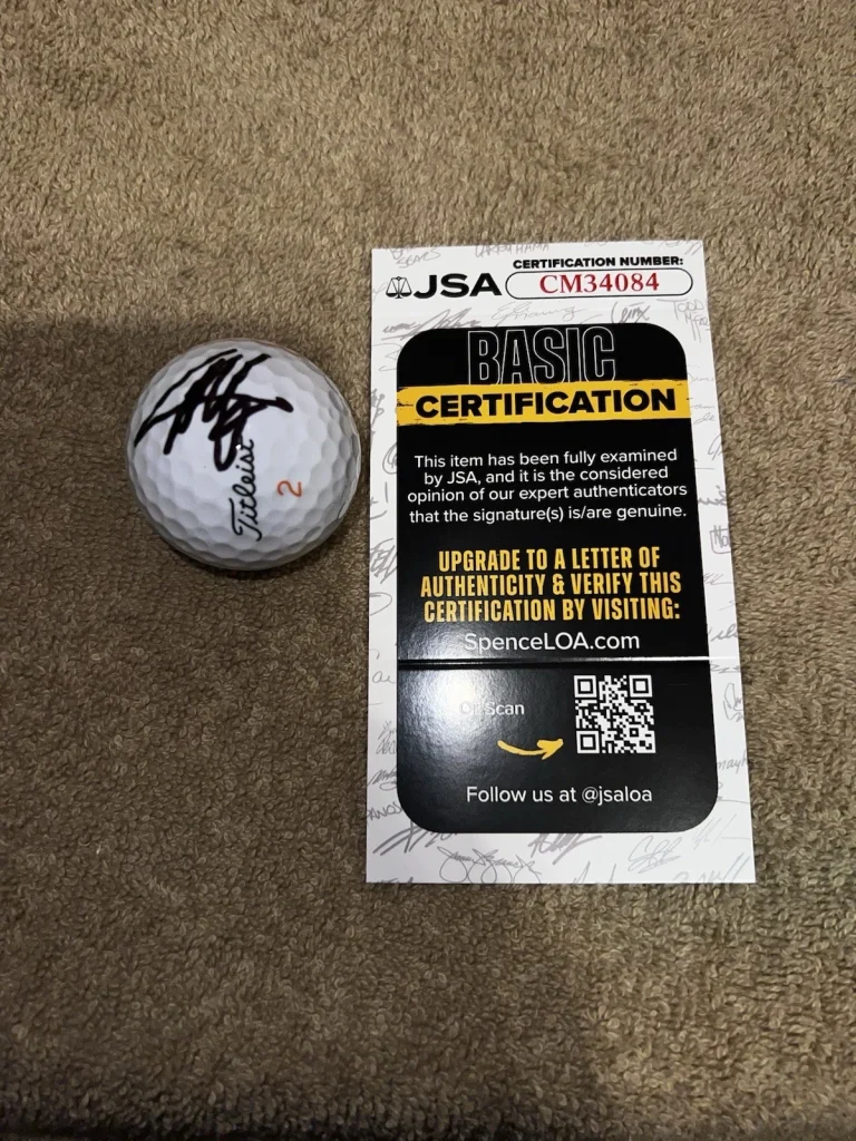 Collin Morikawa Signed Official Titleist Golf Ball PGA Legend JSA Cert