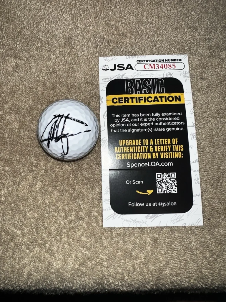 Collin Morikawa Signed Official Titleist Golf Ball PGA Legend JSA Cert #2