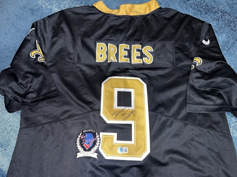 Drew Brees Signed New Orleans Saints Jersey Superstar Hall Of Fame Beckett #3