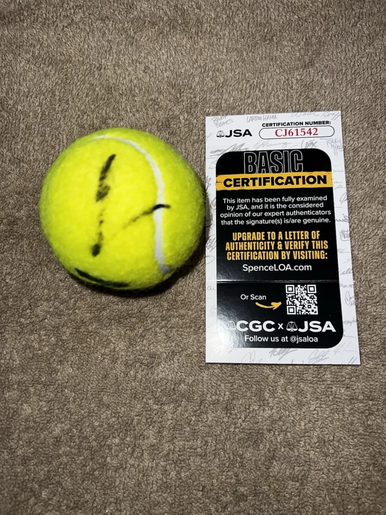 Jannik Sinner Signed Official Australian Open Tennis Ball Superstar JSA Auth