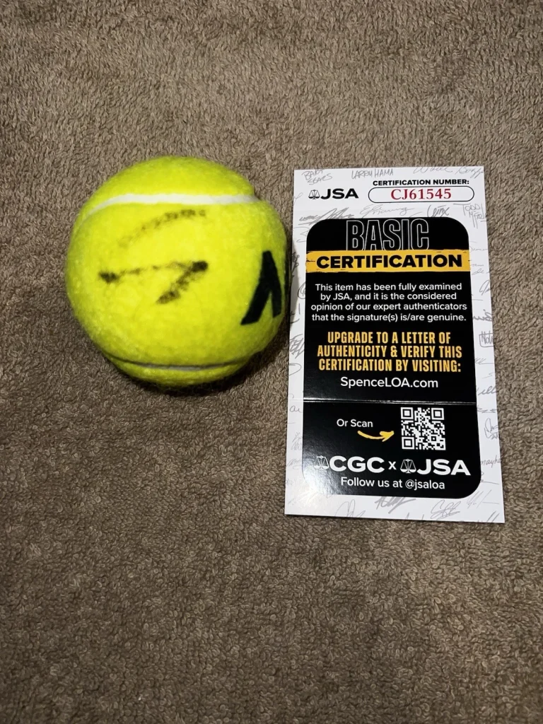 Jannik Sinner Signed Official Australian Open Tennis Ball Superstar JSA Auth #3