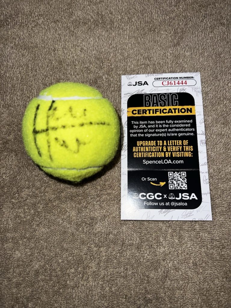 Hubert Hurkacz Signed Tennis Ball Tennis Superstar Legend JSA Auth #2