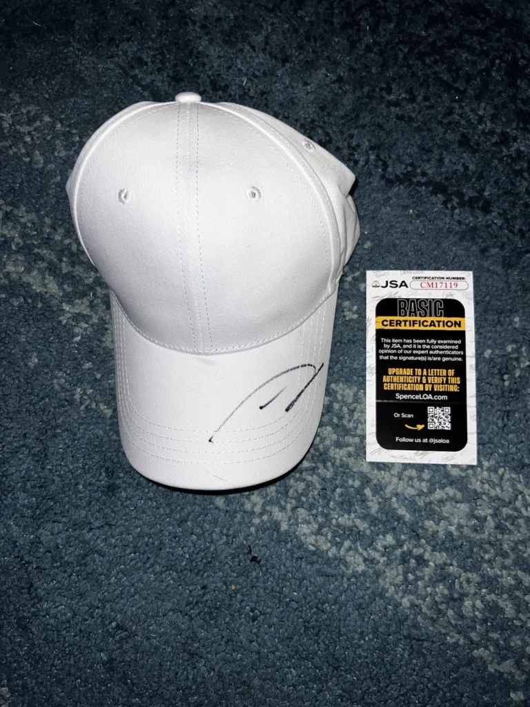 Jannik Sinner Signed Tennis Hat Cap Italian Legend Superstar JSA Auth