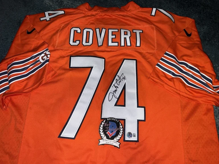 Jimbo Covert Signed Chicago Bears Jersey Superstar Hall Of Fame Beckett