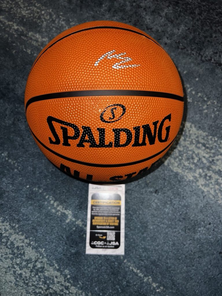Mikal Bridges Signed Spalding All Star Basketball New York Knicks JSA Auth