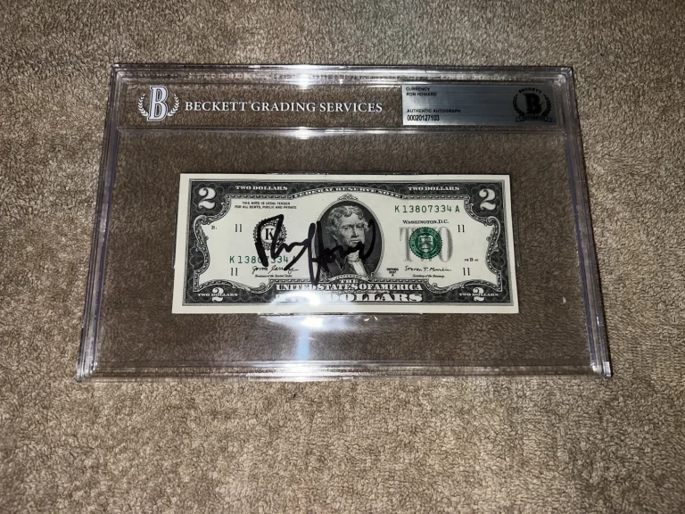 Ron Howard Signed Official $2 Dollar Bill Currency Hollywood Director BAS