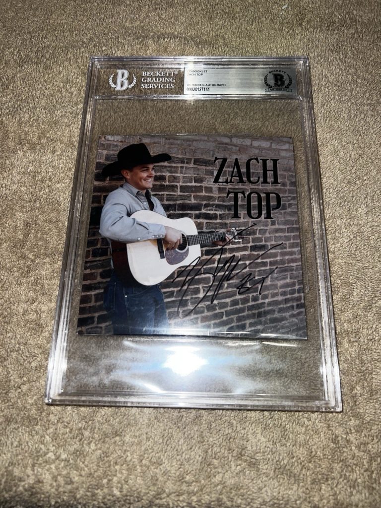 Zach Top Signed Zach Top CD Booklet Country Music Legend Grammy Beckett