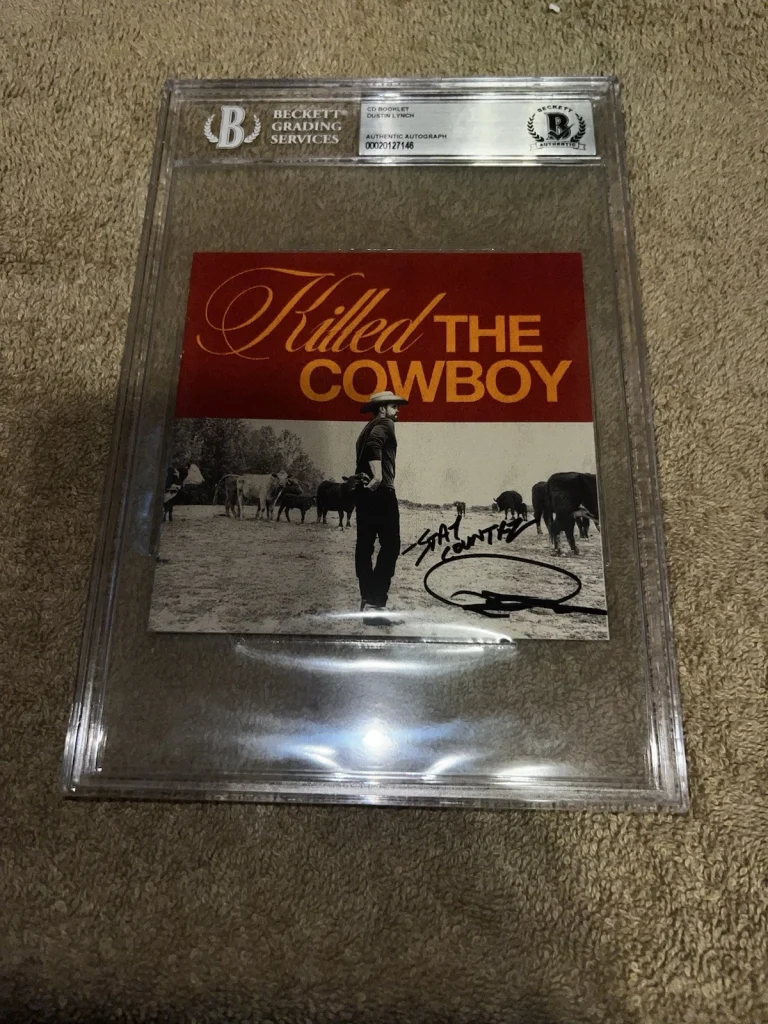 Dustin Lynch Signed Killed The Cowboy CD Booklet Music Legend Beckett