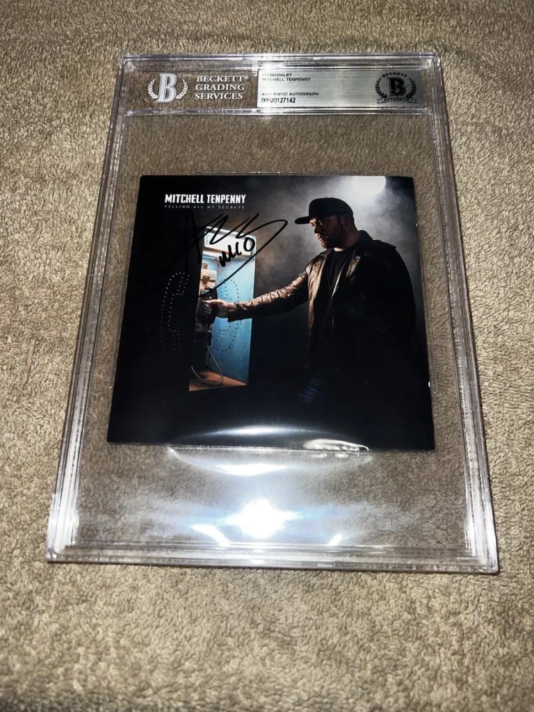Mitchell Tenpenny Signed Telling All My Secrets CD Booklet Legend Beckett