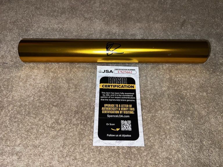 Shericka Jackson Signed Gold Baton Olympic Gold Jamaican Legend JSA Auth