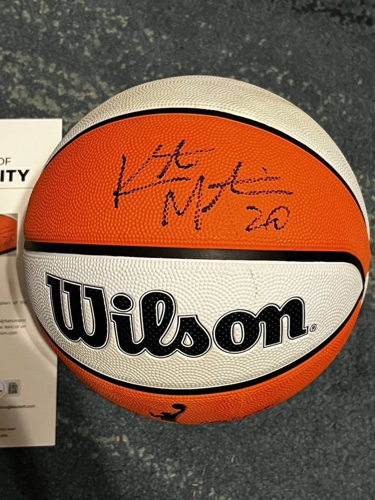 Kate Martin Signed Official Wilson WNBA Basketball LA Sparks Star Beckett