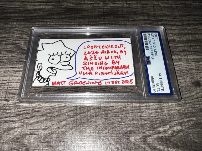 Matt Groening Signed Sketch Card Lisa Simpson Hollywood Superstar PSA/DNA