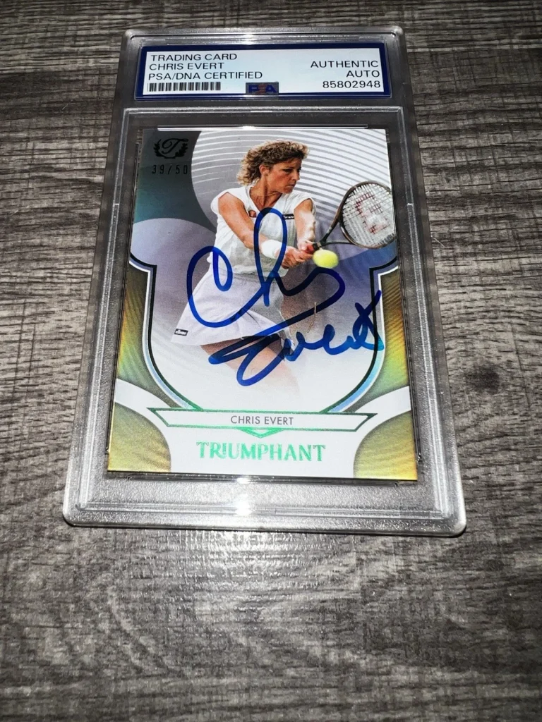 Chris Evert Signed 2025 Topps Triumphant Card #18 /50 Legend PSA/DNA